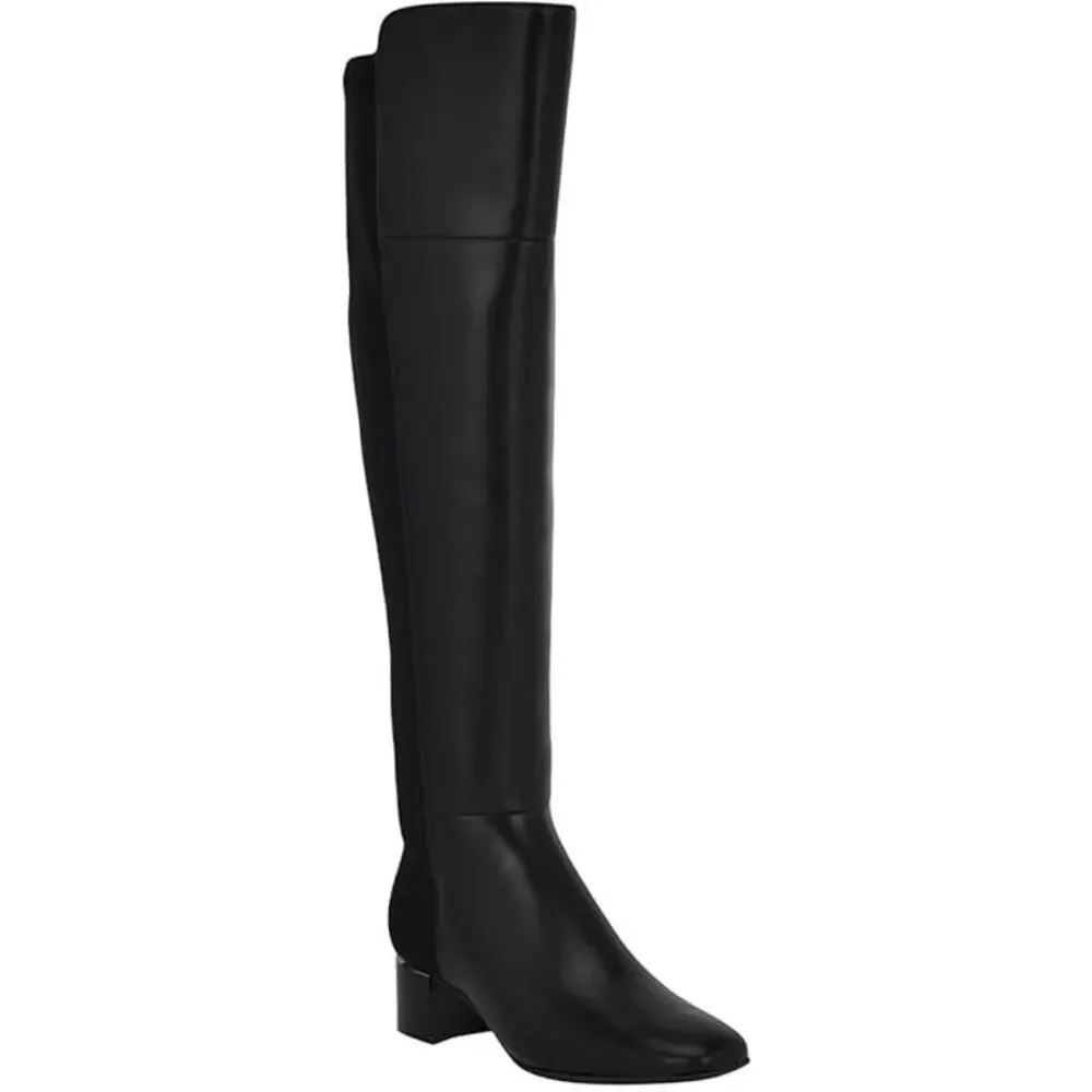 Calvin Klein Womens PEMMIE Solid Over-The-Knee Boots Black 7 M new - Picture 1 of 6
